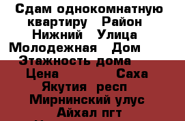 Сдам однокомнатную квартиру › Район ­ Нижний › Улица ­ Молодежная › Дом ­ 2 › Этажность дома ­ 2 › Цена ­ 12 000 - Саха (Якутия) респ., Мирнинский улус, Айхал пгт Недвижимость » Квартиры аренда   